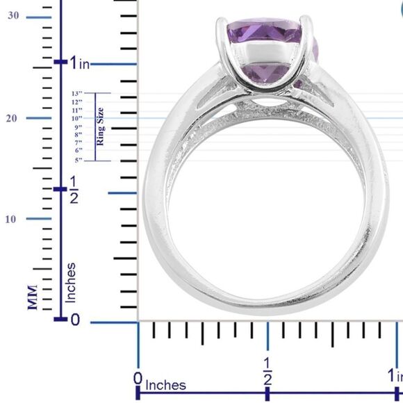 Simulated Amethyst Ring  - Picture 3 of 6